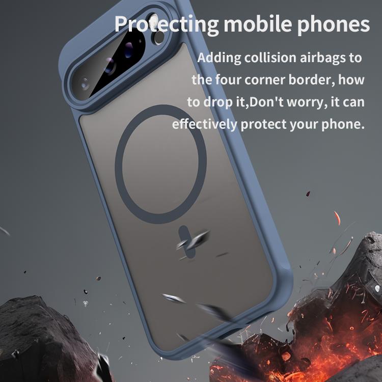 For Google Pixel 9 Pro XL Fan Dun Series TPU Hybrid PC Frosted Magsafe Phone Case