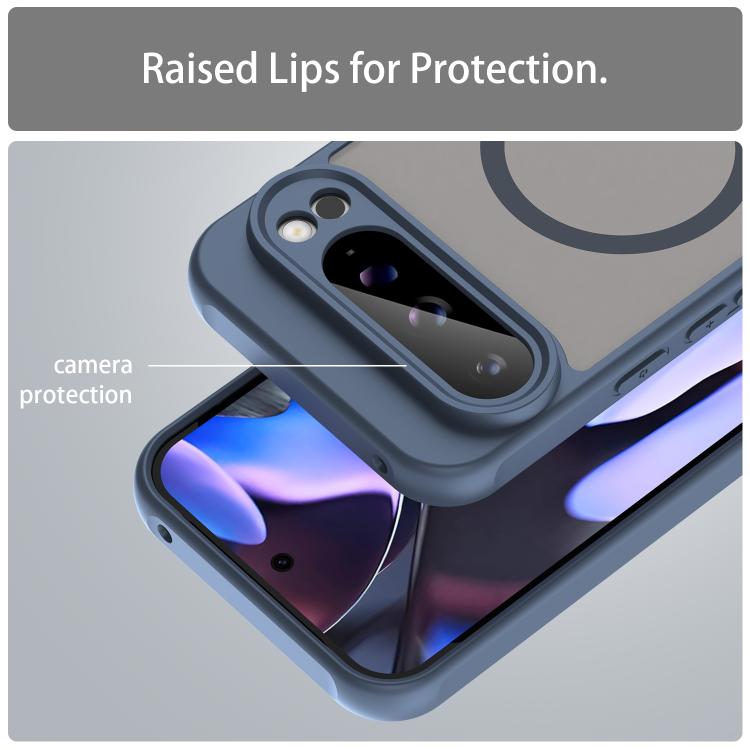 For Google Pixel 9 Pro XL Fan Dun Series TPU Hybrid PC Frosted Magsafe Phone Case