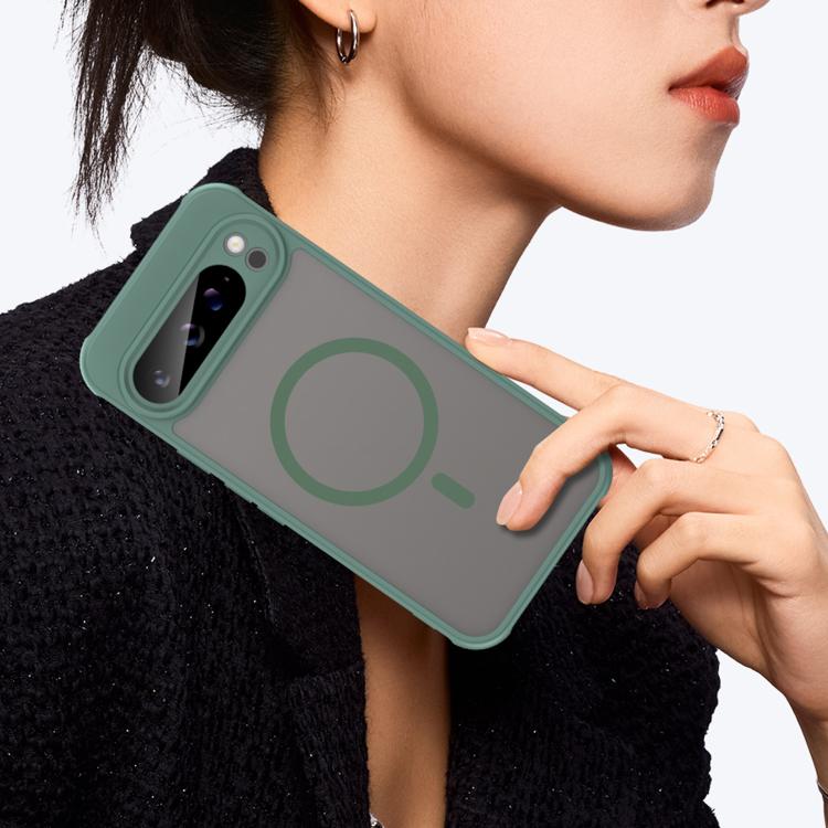 For Google Pixel 9 Pro XL Fan Dun Series TPU Hybrid PC Frosted Magsafe Phone Case
