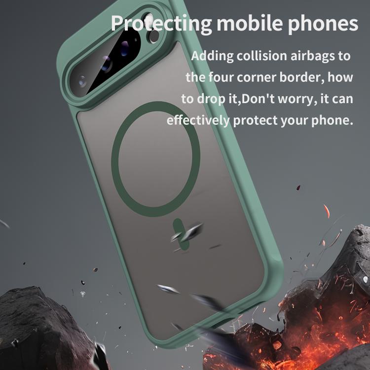 For Google Pixel 9 Pro XL Fan Dun Series TPU Hybrid PC Frosted Magsafe Phone Case