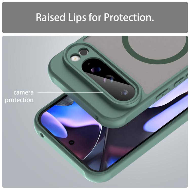 For Google Pixel 9 Pro XL Fan Dun Series TPU Hybrid PC Frosted Magsafe Phone Case