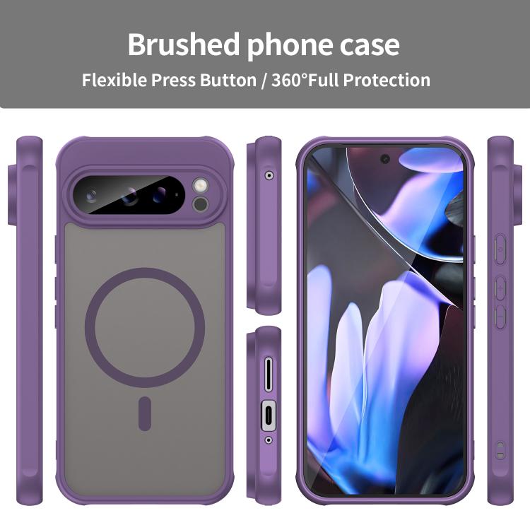 For Google Pixel 9 Pro XL Fan Dun Series TPU Hybrid PC Frosted Magsafe Phone Case