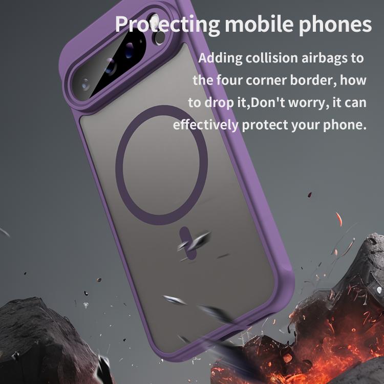 For Google Pixel 9 Pro XL Fan Dun Series TPU Hybrid PC Frosted Magsafe Phone Case