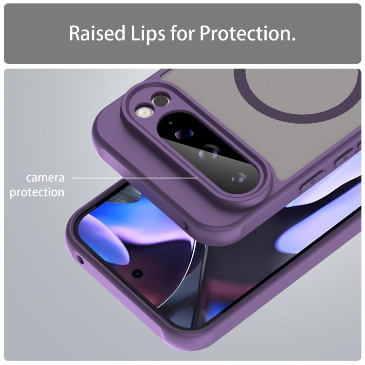 For Google Pixel 9 Pro XL Fan Dun Series TPU Hybrid PC Frosted Magsafe Phone Case