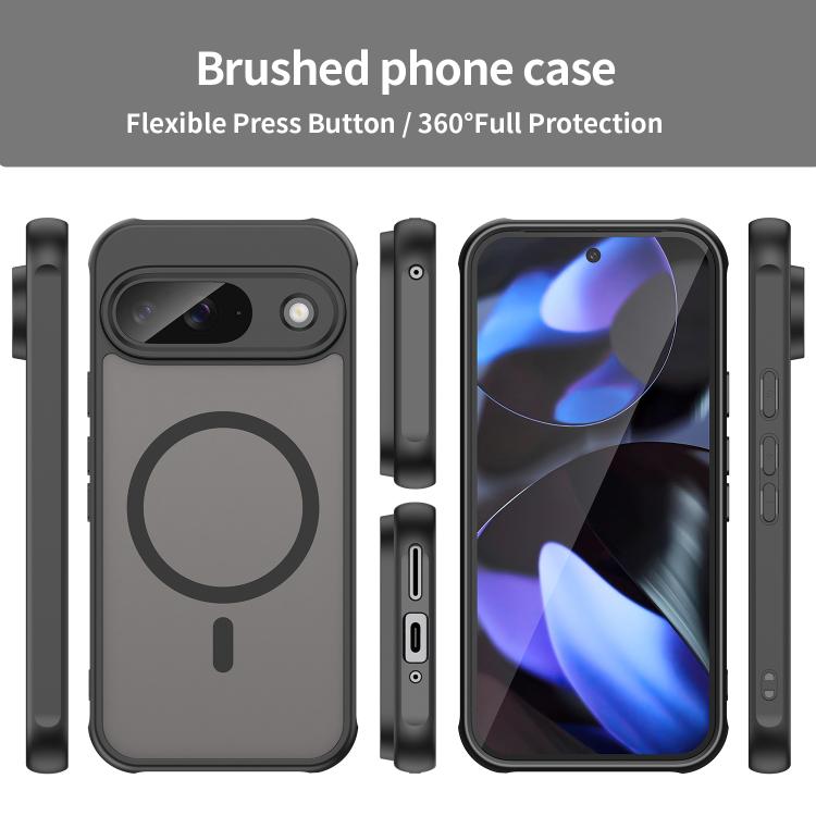 For Google Pixel 9 Fan Dun Series TPU Hybrid PC Frosted Magsafe Phone Case