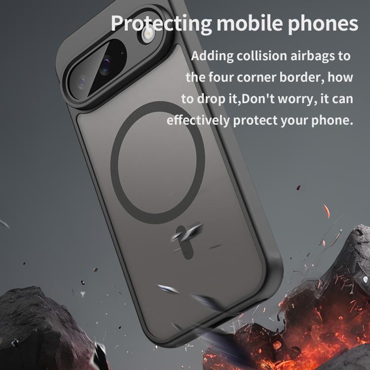 For Google Pixel 9 Fan Dun Series TPU Hybrid PC Frosted Magsafe Phone Case