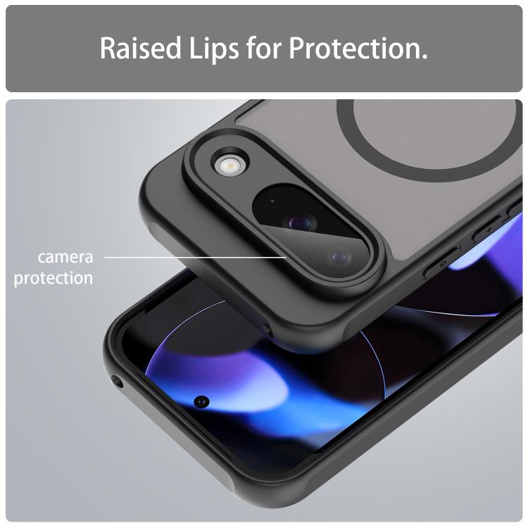 For Google Pixel 9 Fan Dun Series TPU Hybrid PC Frosted Magsafe Phone Case