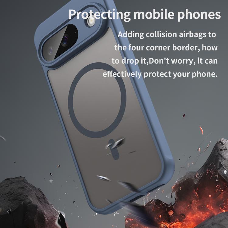 For Google Pixel 9 Fan Dun Series TPU Hybrid PC Frosted Magsafe Phone Case