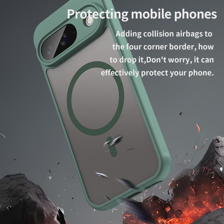 For Google Pixel 9 Fan Dun Series TPU Hybrid PC Frosted Magsafe Phone Case