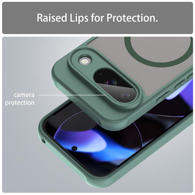 For Google Pixel 9 Fan Dun Series TPU Hybrid PC Frosted Magsafe Phone Case