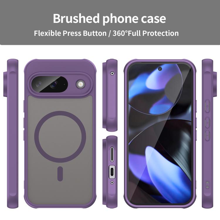 For Google Pixel 9 Fan Dun Series TPU Hybrid PC Frosted Magsafe Phone Case