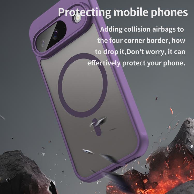 For Google Pixel 9 Fan Dun Series TPU Hybrid PC Frosted Magsafe Phone Case