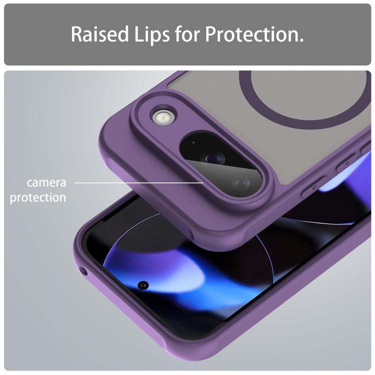 For Google Pixel 9 Fan Dun Series TPU Hybrid PC Frosted Magsafe Phone Case