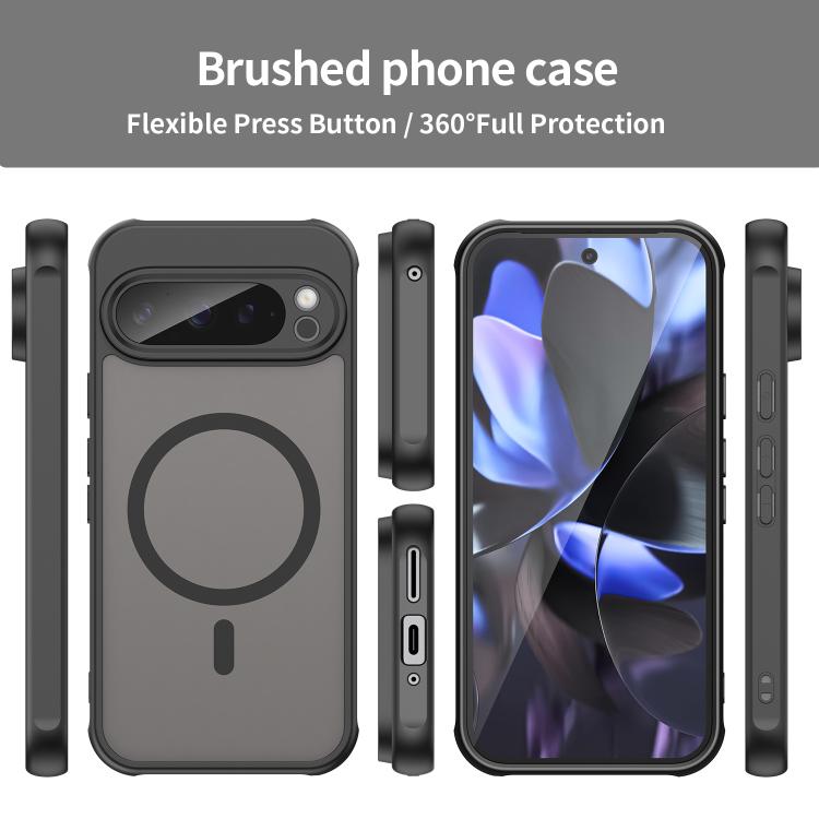 For Google Pixel 9 Pro Fan Dun Series TPU Hybrid PC Frosted Magsafe Phone Case