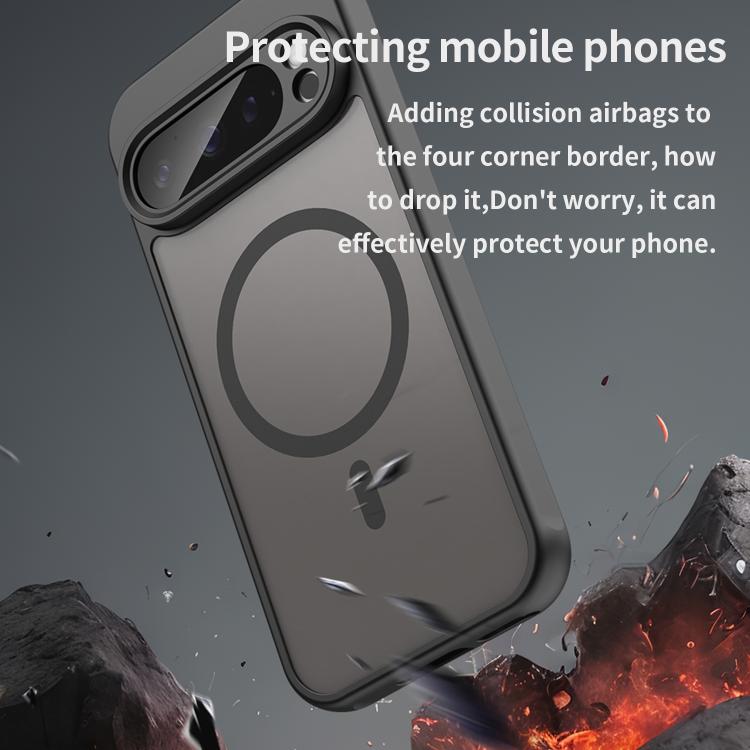 For Google Pixel 9 Pro Fan Dun Series TPU Hybrid PC Frosted Magsafe Phone Case