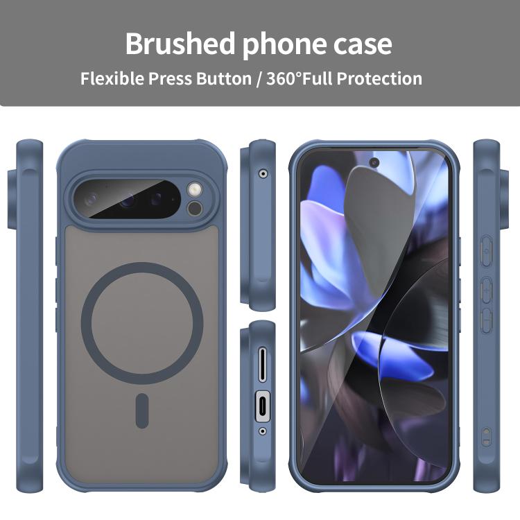 For Google Pixel 9 Pro Fan Dun Series TPU Hybrid PC Frosted Magsafe Phone Case