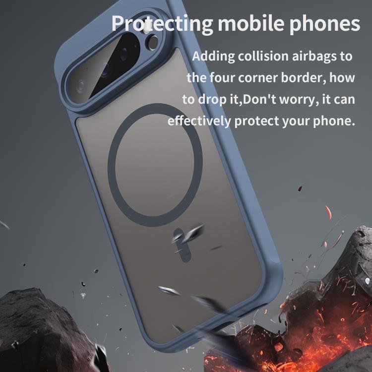 For Google Pixel 9 Pro Fan Dun Series TPU Hybrid PC Frosted Magsafe Phone Case