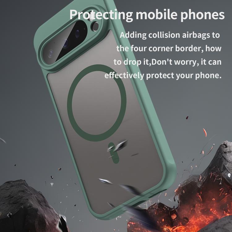 For Google Pixel 9 Pro Fan Dun Series TPU Hybrid PC Frosted Magsafe Phone Case