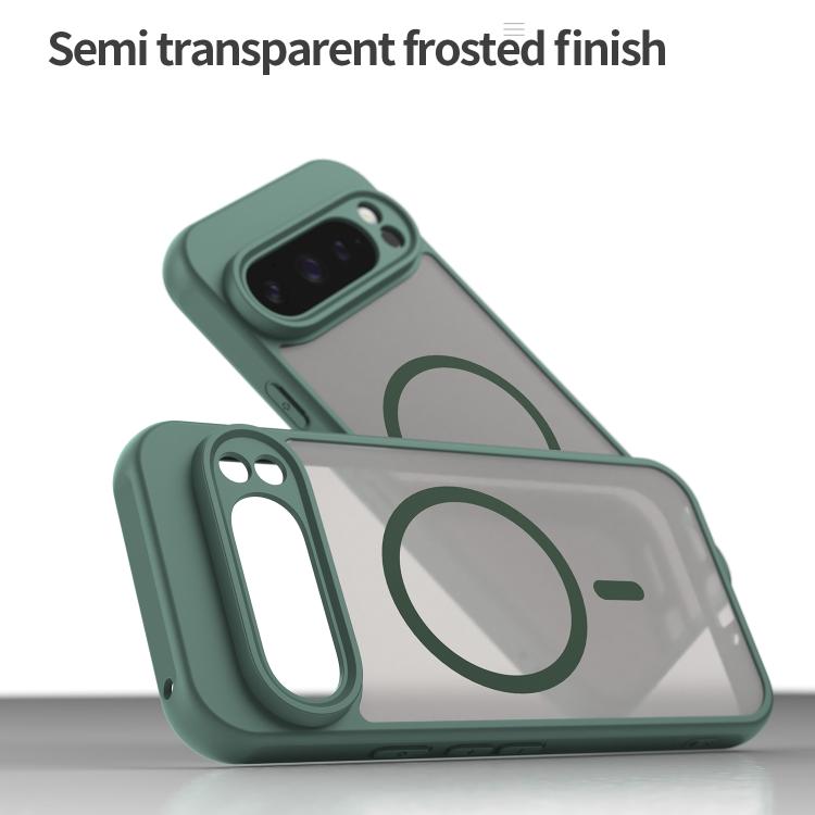 For Google Pixel 9 Pro Fan Dun Series TPU Hybrid PC Frosted Magsafe Phone Case