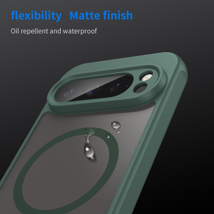 For Google Pixel 9 Pro Fan Dun Series TPU Hybrid PC Frosted Magsafe Phone Case