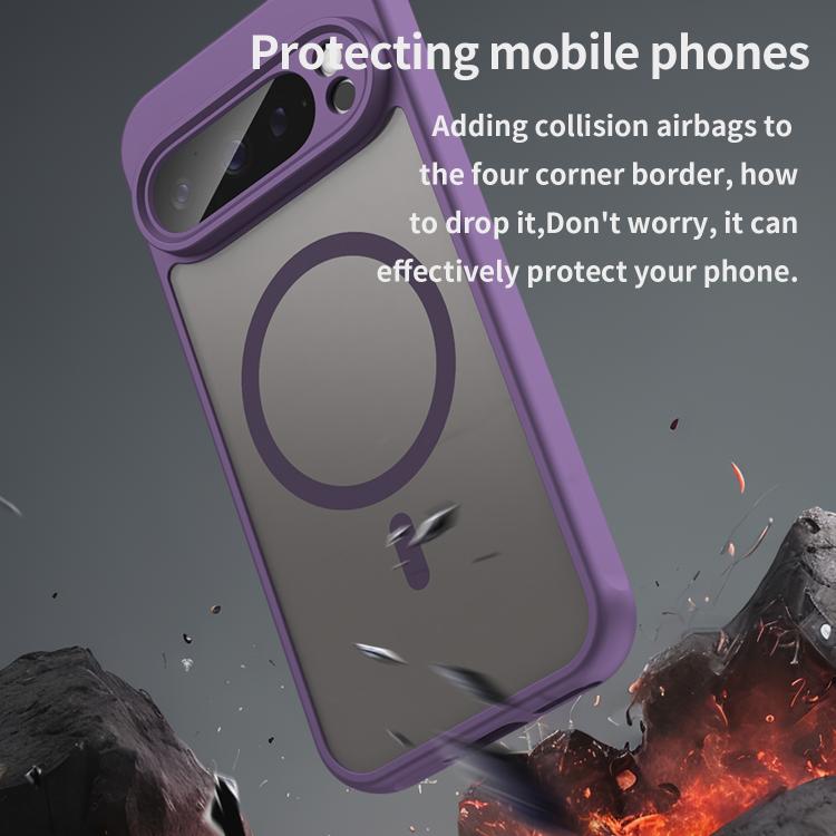 For Google Pixel 9 Pro Fan Dun Series TPU Hybrid PC Frosted Magsafe Phone Case