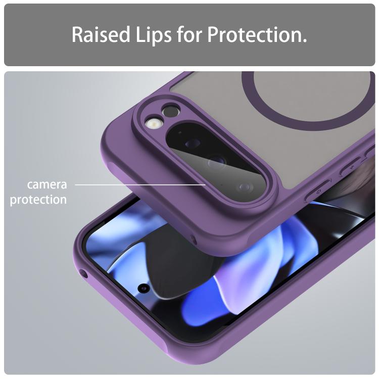 For Google Pixel 9 Pro Fan Dun Series TPU Hybrid PC Frosted Magsafe Phone Case