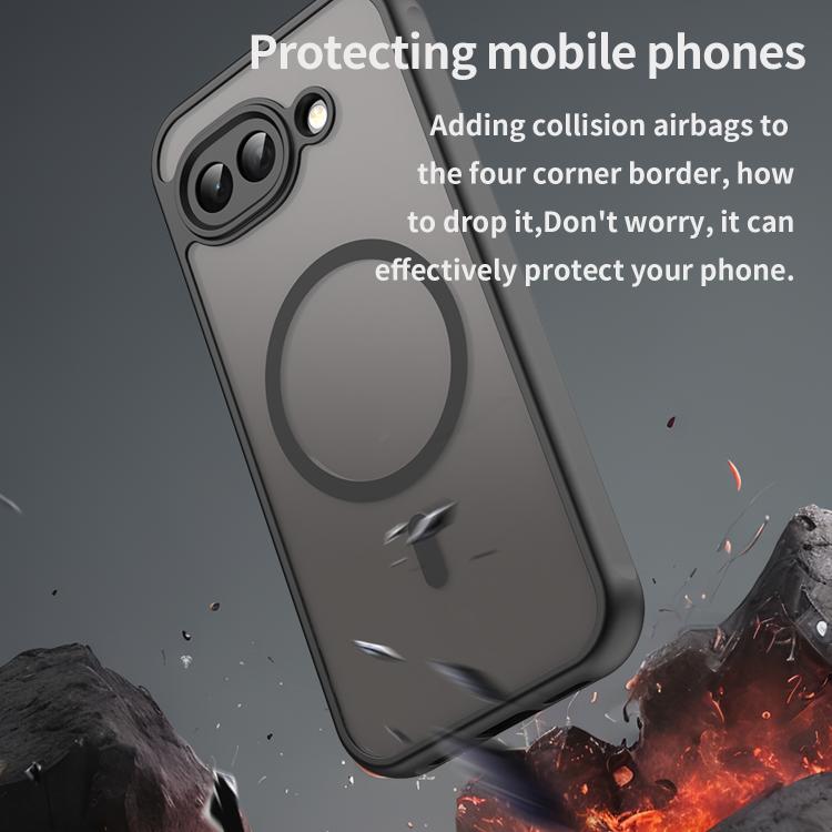 For Google Pixel 10a Fan Dun Series TPU Hybrid PC Frosted Magsafe Phone Case