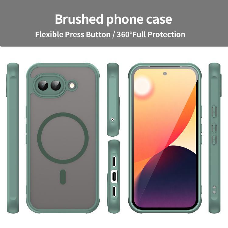For Google Pixel 10a Fan Dun Series TPU Hybrid PC Frosted Magsafe Phone Case