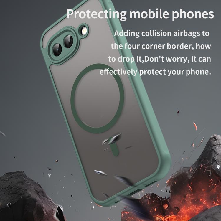 For Google Pixel 10a Fan Dun Series TPU Hybrid PC Frosted Magsafe Phone Case