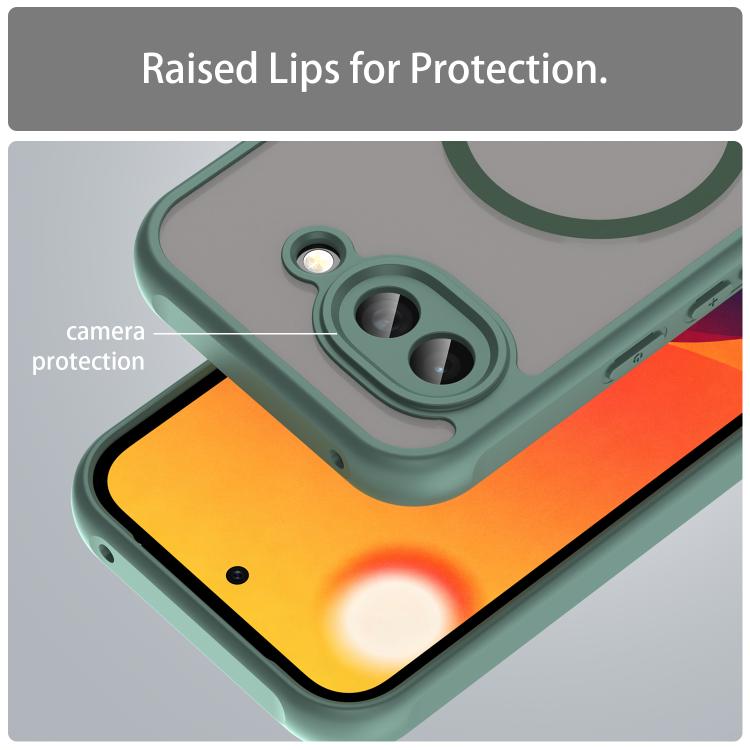 For Google Pixel 10a Fan Dun Series TPU Hybrid PC Frosted Magsafe Phone Case