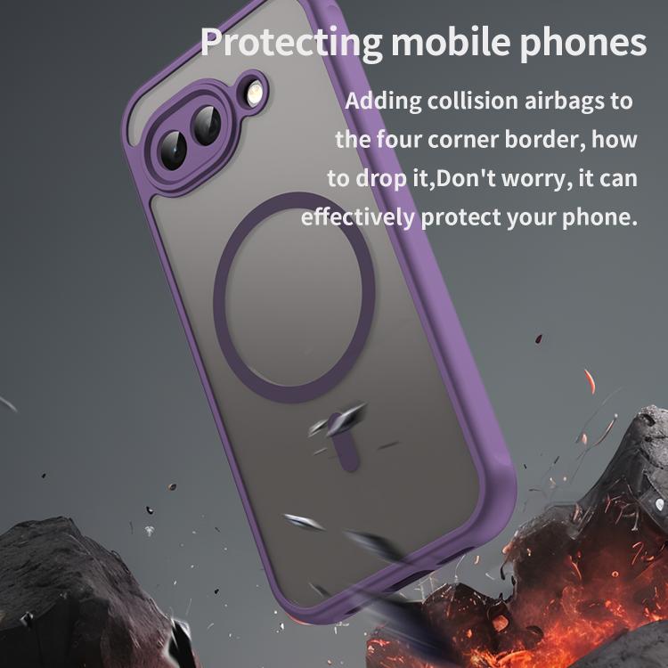 For Google Pixel 10a Fan Dun Series TPU Hybrid PC Frosted Magsafe Phone Case