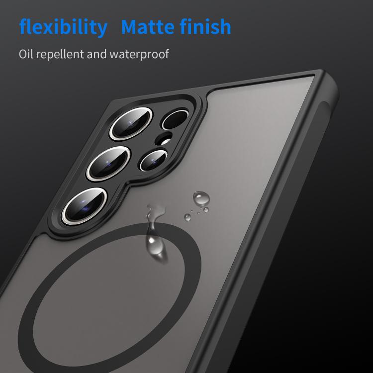 For Samsung Galaxy S25 Ultra 5G Fan Dun Series TPU Hybrid PC Frosted Magsafe Phone Case