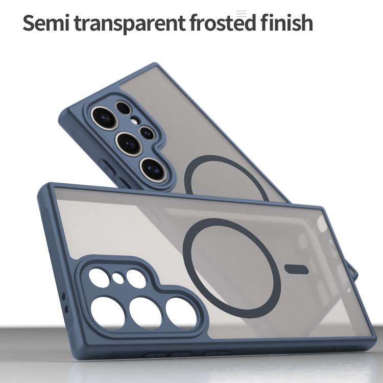 For Samsung Galaxy S25 Ultra 5G Fan Dun Series TPU Hybrid PC Frosted Magsafe Phone Case