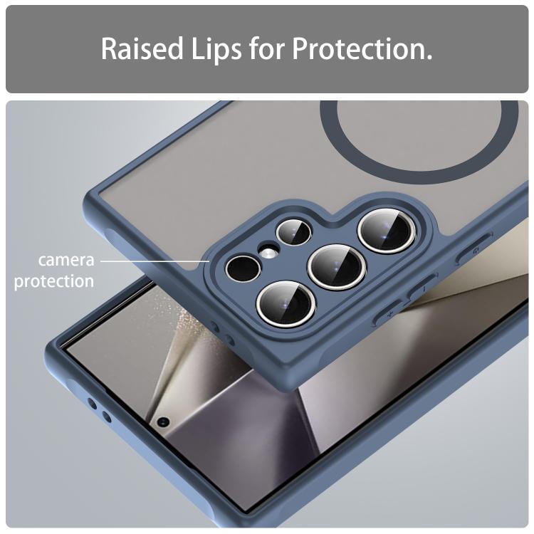 For Samsung Galaxy S25 Ultra 5G Fan Dun Series TPU Hybrid PC Frosted Magsafe Phone Case