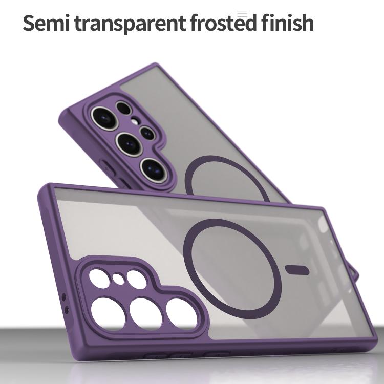 For Samsung Galaxy S25 Ultra 5G Fan Dun Series TPU Hybrid PC Frosted Magsafe Phone Case