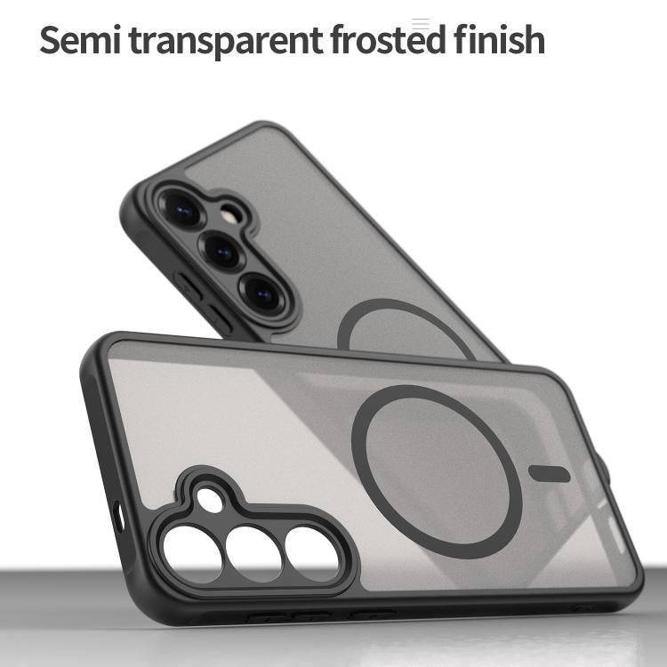 For Samsung Galaxy S25+ 5G Fan Dun Series TPU Hybrid PC Frosted Magsafe Phone Case
