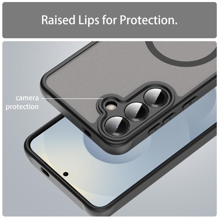 For Samsung Galaxy S25+ 5G Fan Dun Series TPU Hybrid PC Frosted Magsafe Phone Case