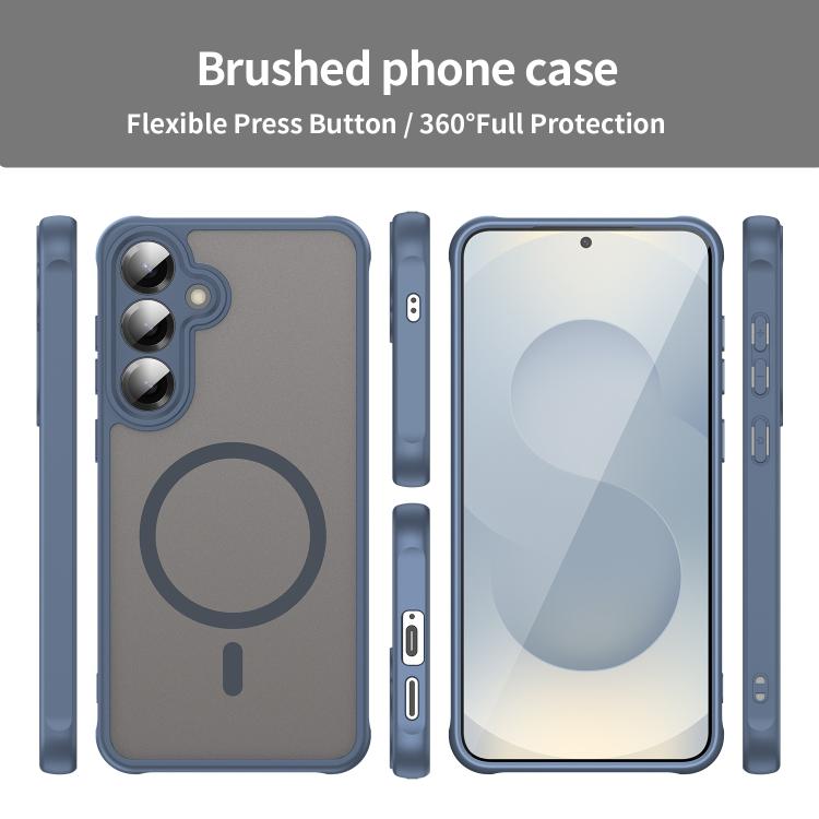 For Samsung Galaxy S25+ 5G Fan Dun Series TPU Hybrid PC Frosted Magsafe Phone Case