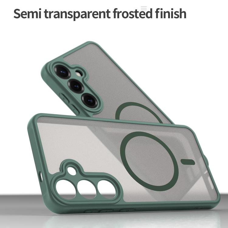 For Samsung Galaxy S25+ 5G Fan Dun Series TPU Hybrid PC Frosted Magsafe Phone Case