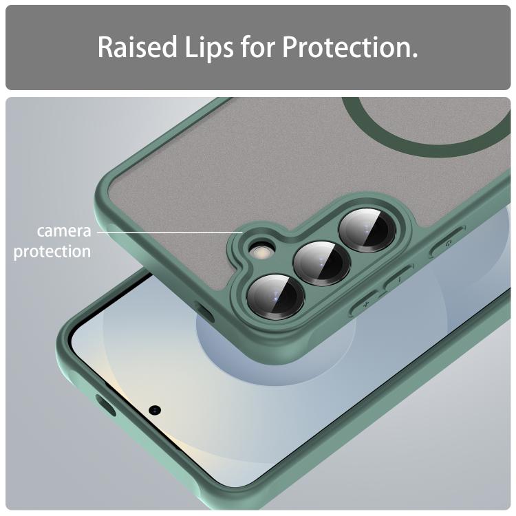 For Samsung Galaxy S25+ 5G Fan Dun Series TPU Hybrid PC Frosted Magsafe Phone Case