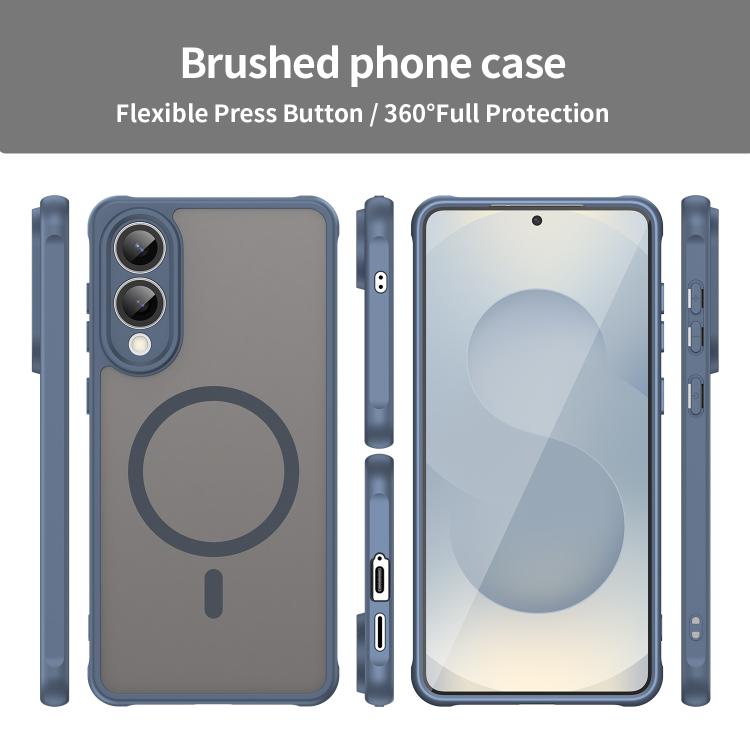 For Samsung Galaxy S25 Edge 5G Fan Dun Series TPU Hybrid PC Frosted Magsafe Phone Case