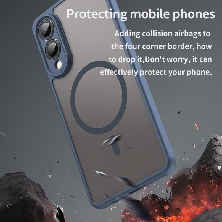 For Samsung Galaxy S25 Edge 5G Fan Dun Series TPU Hybrid PC Frosted Magsafe Phone Case