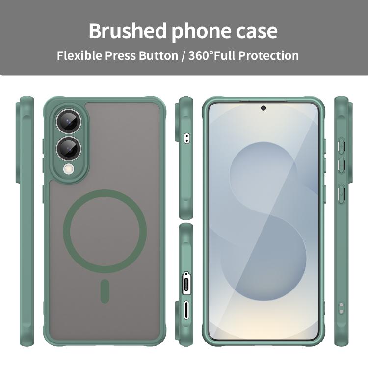 For Samsung Galaxy S25 Edge 5G Fan Dun Series TPU Hybrid PC Frosted Magsafe Phone Case