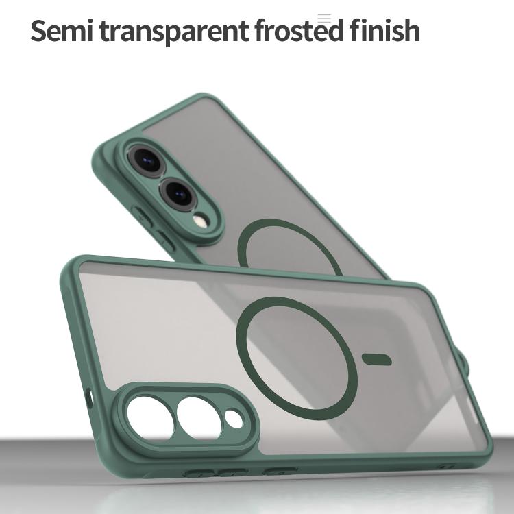 For Samsung Galaxy S25 Edge 5G Fan Dun Series TPU Hybrid PC Frosted Magsafe Phone Case