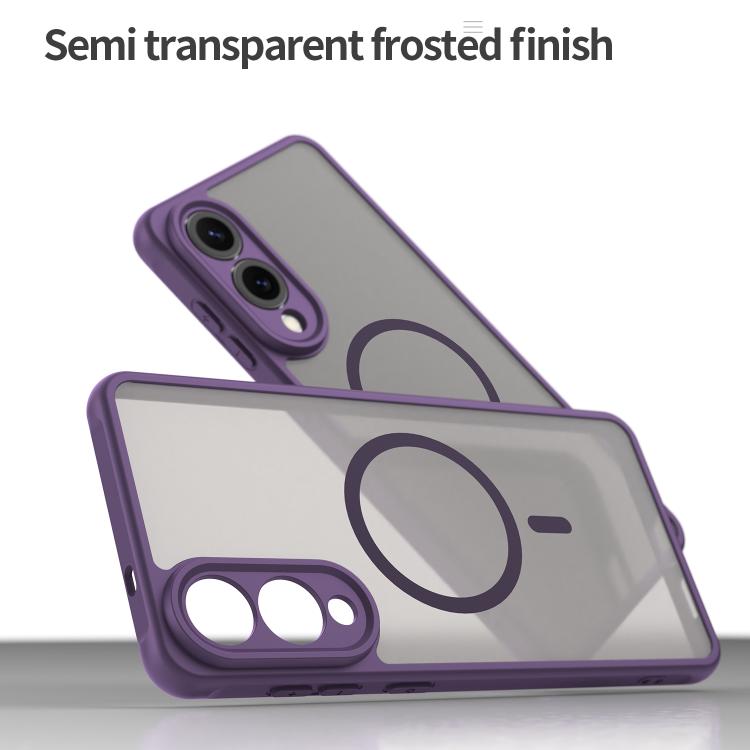 For Samsung Galaxy S25 Edge 5G Fan Dun Series TPU Hybrid PC Frosted Magsafe Phone Case
