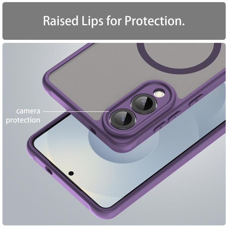For Samsung Galaxy S25 Edge 5G Fan Dun Series TPU Hybrid PC Frosted Magsafe Phone Case