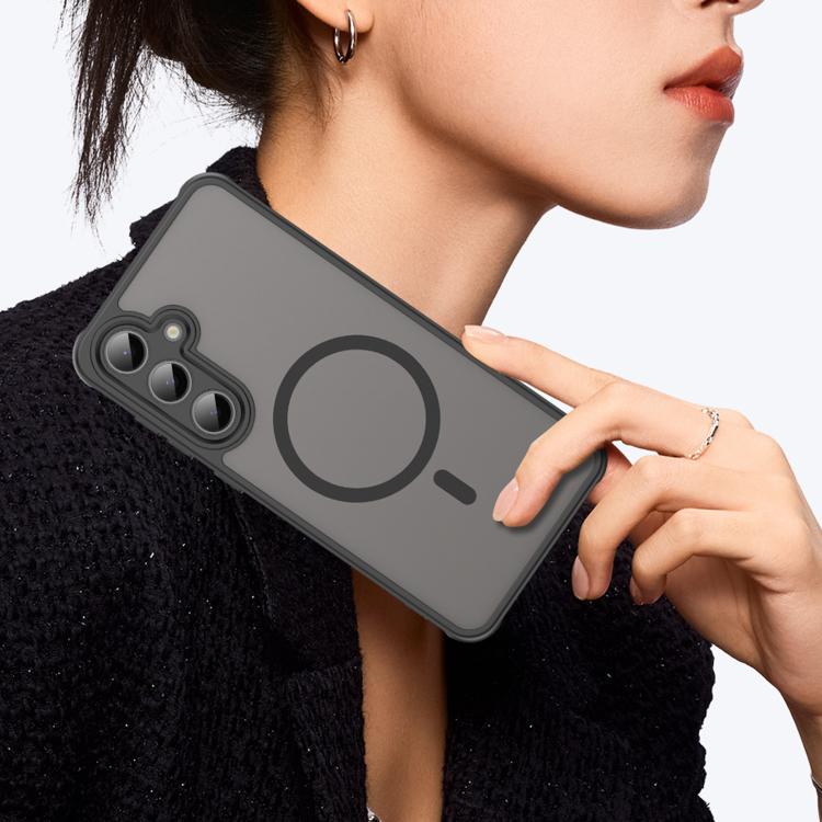 For Samsung Galaxy S24 FE 5G Fan Dun Series TPU Hybrid PC Frosted Magsafe Phone Case