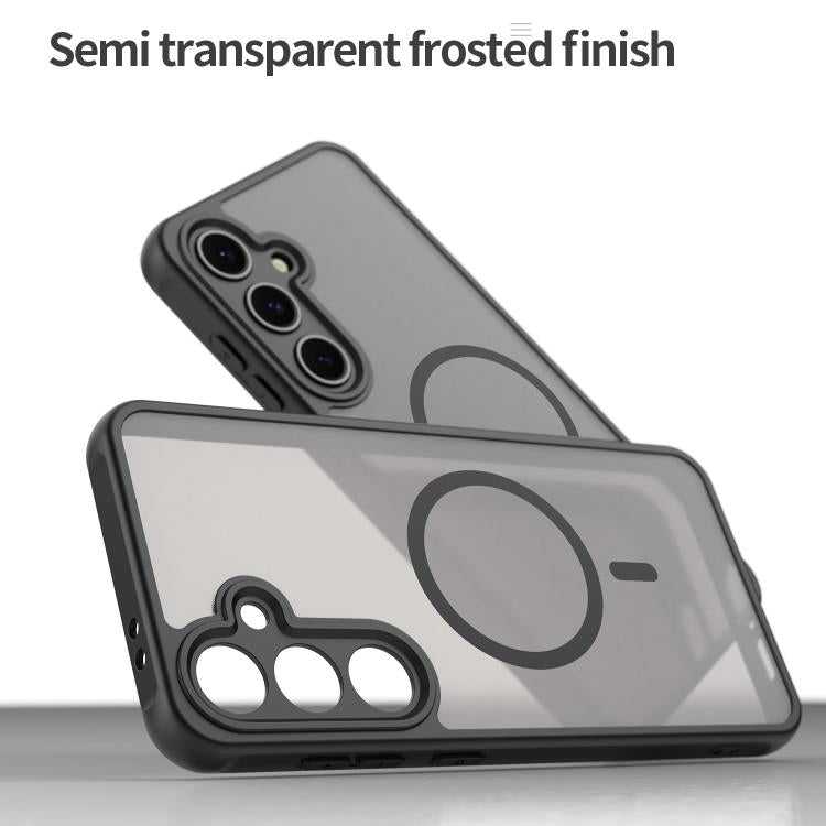 For Samsung Galaxy S24 FE 5G Fan Dun Series TPU Hybrid PC Frosted Magsafe Phone Case