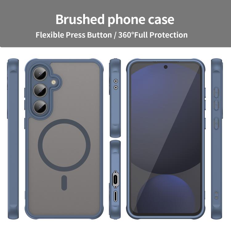 For Samsung Galaxy S24 FE 5G Fan Dun Series TPU Hybrid PC Frosted Magsafe Phone Case