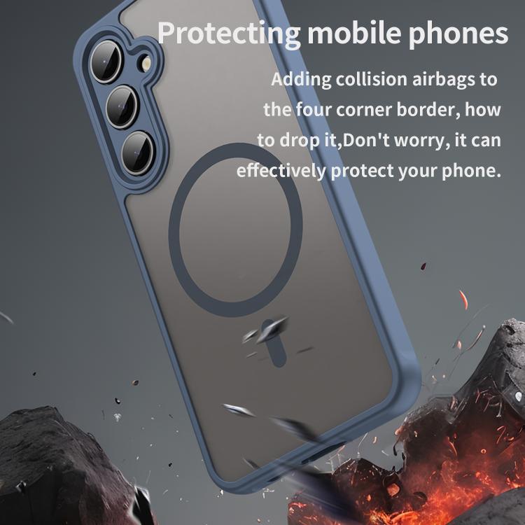 For Samsung Galaxy S24 FE 5G Fan Dun Series TPU Hybrid PC Frosted Magsafe Phone Case
